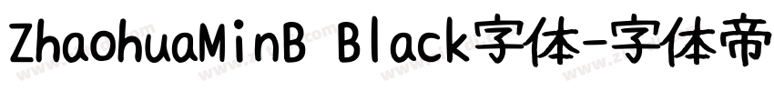 ZhaohuaMinB Black字体字体转换